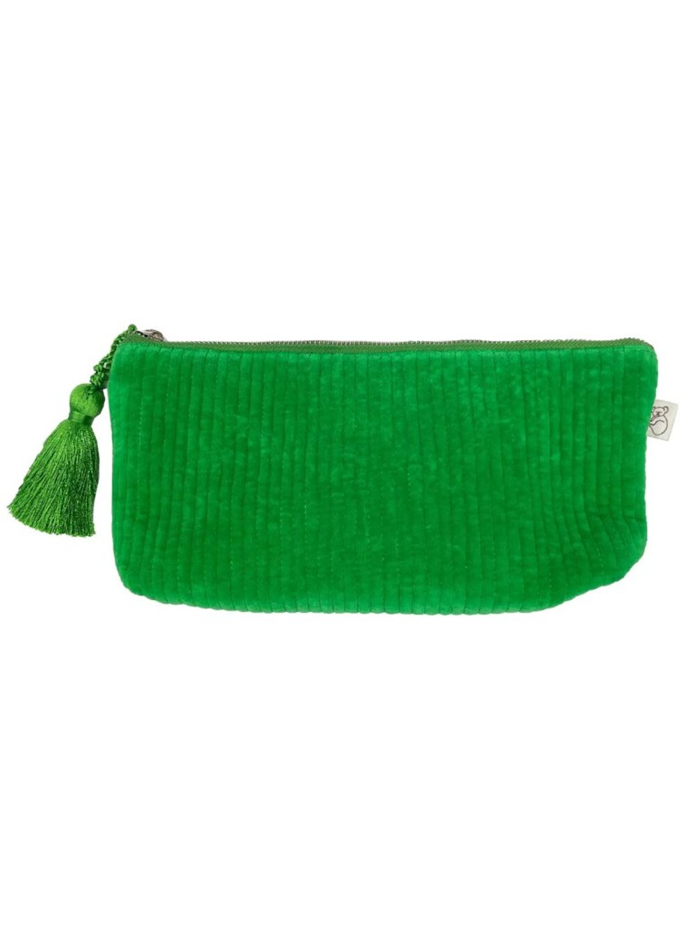 NWT Quilted Velvet Clutch Pouch in Bright Green Unused Perfect Condition SRP $35